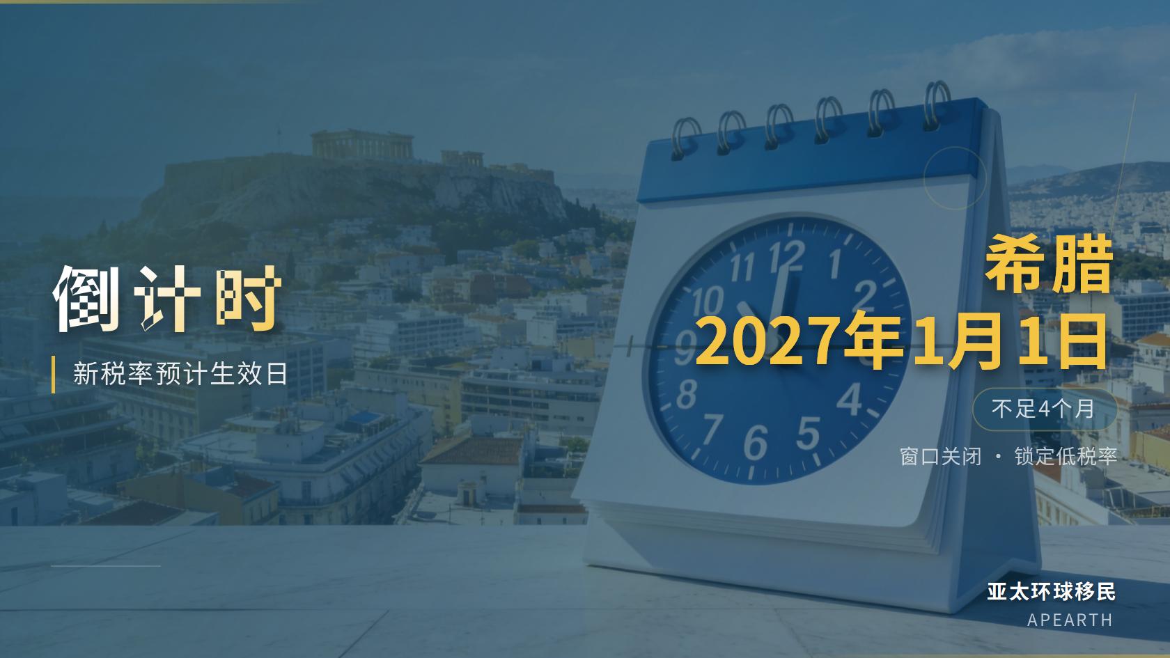 希腊购房移民再收紧：非欧盟住宅交易税拟提至15%，年底窗口期引市场关注